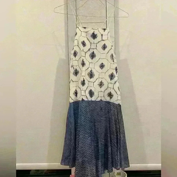 NWT Tibi Akiko print ruffle BOUTIQUE cami dress Sz 8 MSRP$398 - Picture 5 of 5